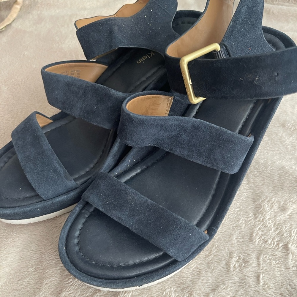 Calvin Klein Blue Sandals with Wide Straps